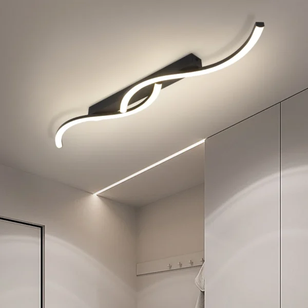 Modern Minimalist Black Ceiling Light Bedroom LED Pendant Ceiling Lamp Design for Home Décor Living Room Office Interior - Image 3