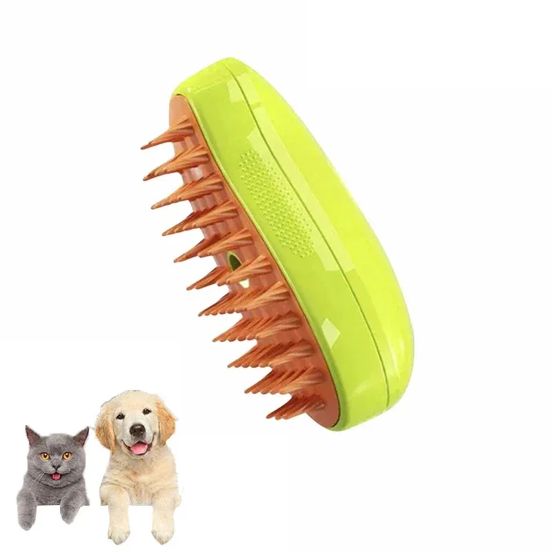 Cat Steam Brush Electric Spray Water Spray Kitten Pet Comb Soft Silicone Depilation Cats Bath Hair Brush Grooming Supplies - Image 6