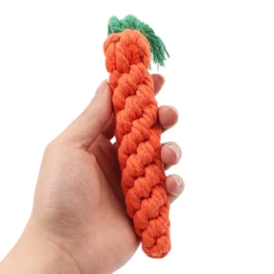 Hot pet toys cotton rope weaving carrot puppy dogs to relieve boredom and wear resistance and bite resistance pet supplies